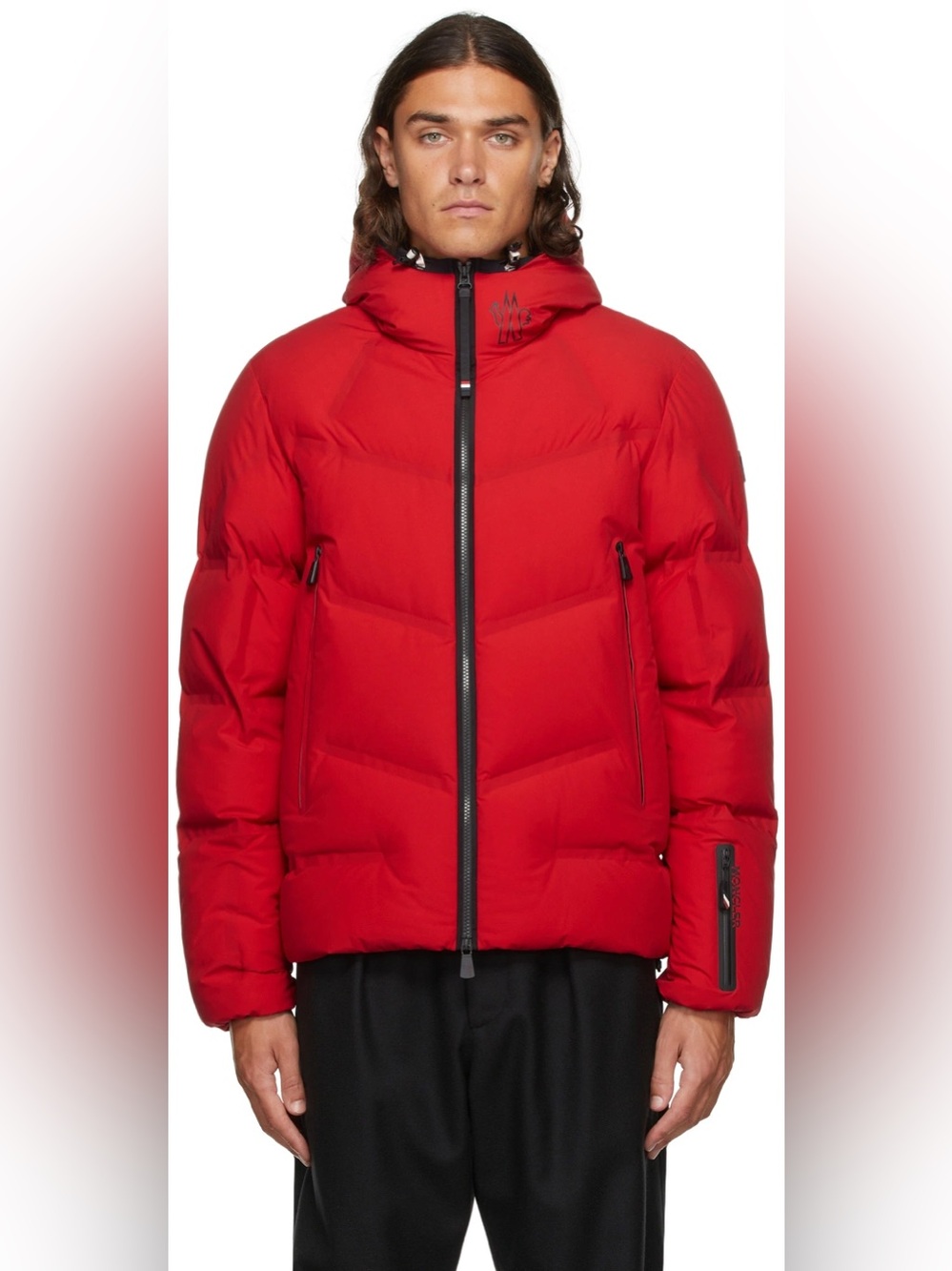 Moncler Grenoble Red Down Arcesaz Jacket